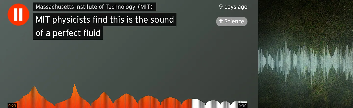 Perfect Fluids Are Kind of A Banger, MIT's SoundCloud Shows