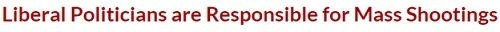Liberal Politiciane are Responsible for Mass Shootings 