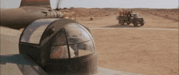 Marion shoots a truck of Nazis