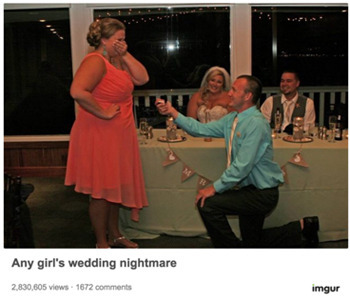 Any girl's wedding nightmare 2830.605 views 1672 commerts imgur 