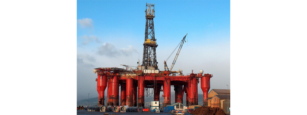 Byford Dolphin oil exploration rig in dry dock at Invergordon (Scotland) on 2008