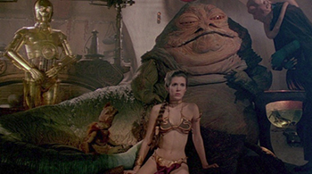 Jabba the Hutt and Princess Leia