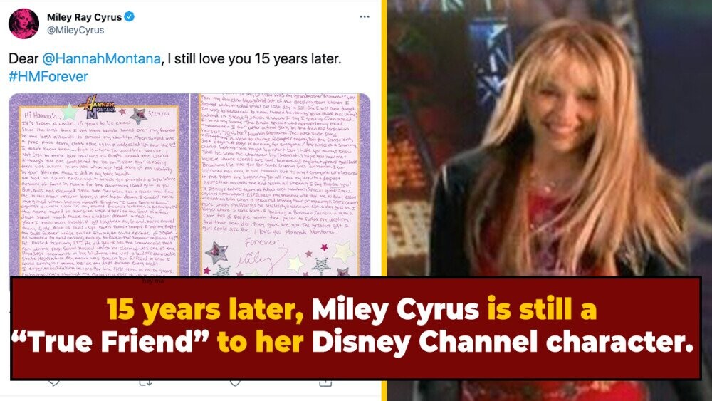Miley Cyrus Writes Heartfelt Letter To Hannah Montana In Honor Of The Show's Fifteenth Anniversary