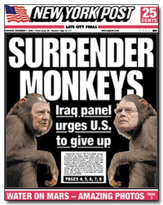 NEW YORKPOST 25 CEMT LATE CYY AAS SURRENDER MONKEYS Iraq.panel urges U.S. to give up PAG4547.8 WATER ON MARS - AMAZING PHOTOS L