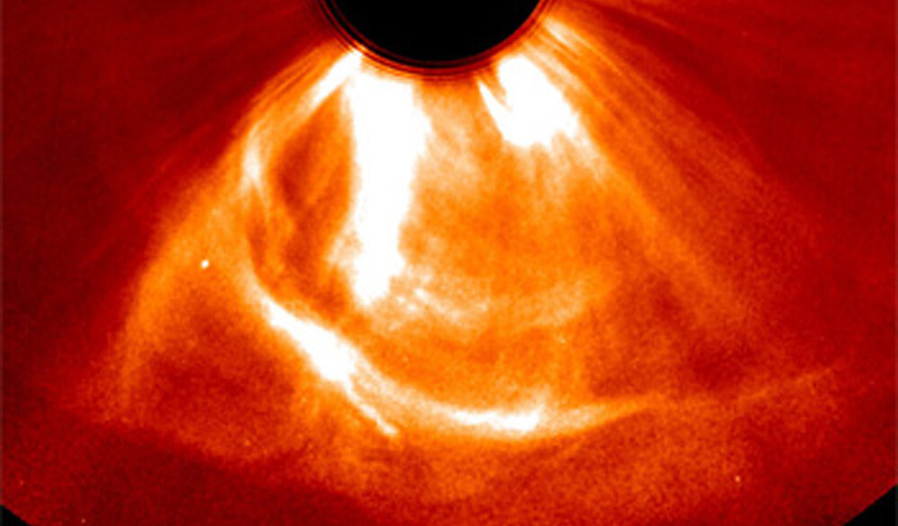 a coronal mass ejection that left the sun at the unusually fast speeds of over 1,800 miles per second.