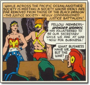 WHILE ACROSS THE PACIFIC OCEAN. ANOTHER SOCIETY IS MEETING: A SOCIETY WHOSE IDEALS ARE FAR REMOVED FROM THOSE OF THE BLACK DRAGO -THE JLISTICE SOCETY