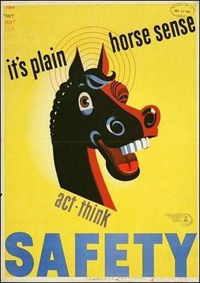 MAY w horse sense it's plain act. think SAFETY 