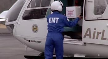 Helicopter heart delivery