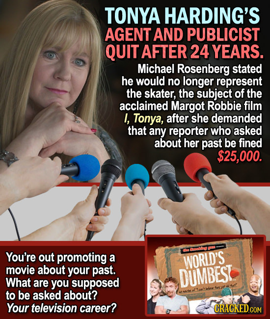 TONYA HARDING'S AGENT AND PUBLICIST QUIT AFTER 24 YEARS. Michael Rosenberg stated he would no longer represent the skater, the subject of the acclaime