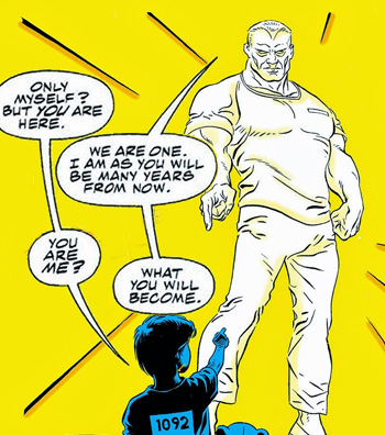 ONLY MYSELF? BLT YOU ARE HERE. WE ARE ONES I AM AS YOU WILL BE MANY YEARS FROM NOW. YOU ARE ME WHAT YOU WILL BECOME. 1092 