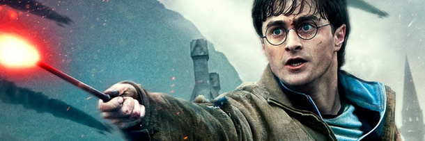 Harry Potter shooting his wand