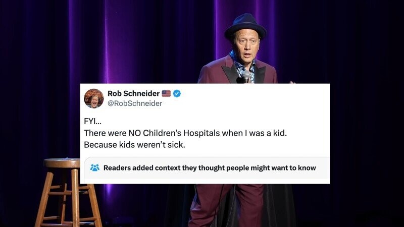 Rob Schneider Gets Roasted for Obvious Lie About Children’s Hospitals