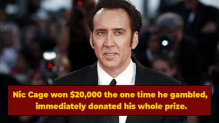 Nicolas Cage Says He Only Gambled Once, Won $20,000, and Immediately Donated His Prize To An Orphanage