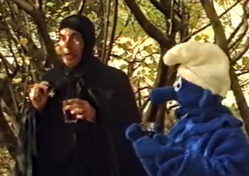 Gargamel and a Smurf