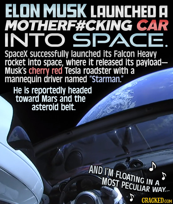 Space Cars, Xenomorphs, And Other Weird News You Missed