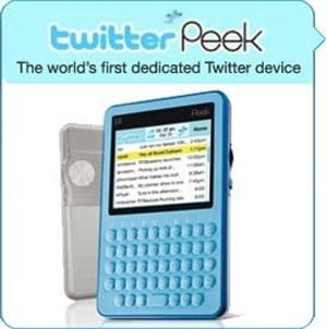 twitter Peek The world's first dedicated Twitter device uk 777773373 737773 33370 77770 