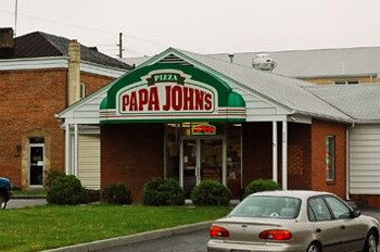 A Papa John's takeout and delivery location, located in Front Royal, Virginia.