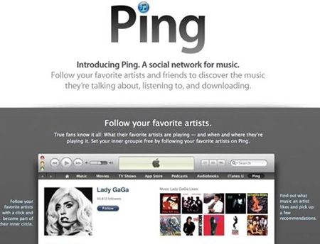 Ping Introducing Ping. A social network for music. Follow your favorite artists and friends to discover the music they're talking about, listening to,