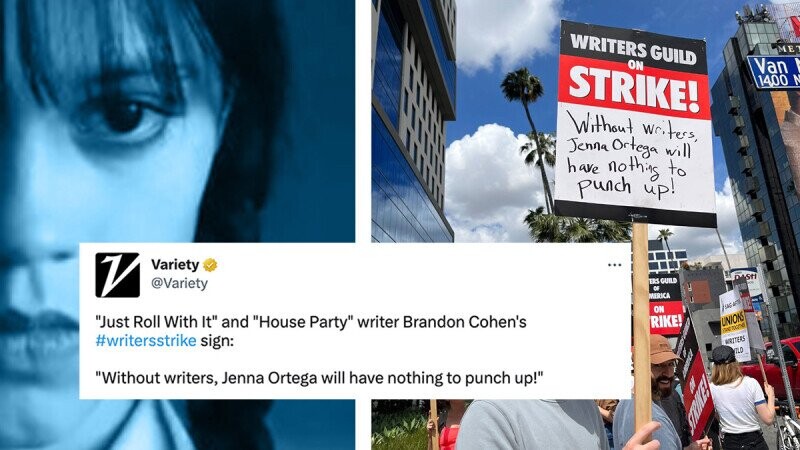 Striking Writers Troll Jenna Ortega on Picket Line