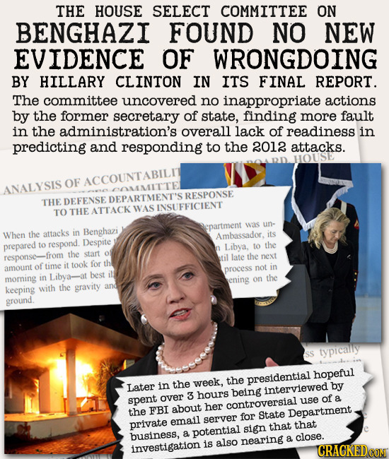 Hillary Clinton cleared in Benghazi investigation