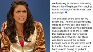 Cecily Strong Says 'Goodbye' To SNL With Story of Colin Jost Saving Her From The 30 Rock Elevators