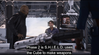 Phase 2 is S.H.I.E.L.D.U uses the Cube to make weapons.