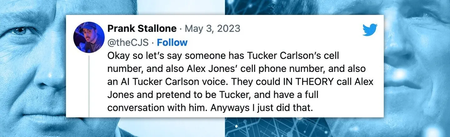 ‘We’re Gonna Find Out Who You’re Working With, Buddy!’: Alex Jones Loses His Mind on A.I. Prankster Who He Thought Was Tucker Carlson