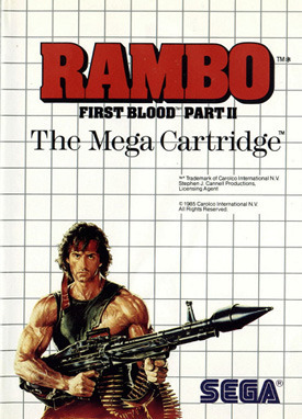RAMBO TM FIRST BLOOD PARTI The Mega Cartridge ets A HPOS SEGA 