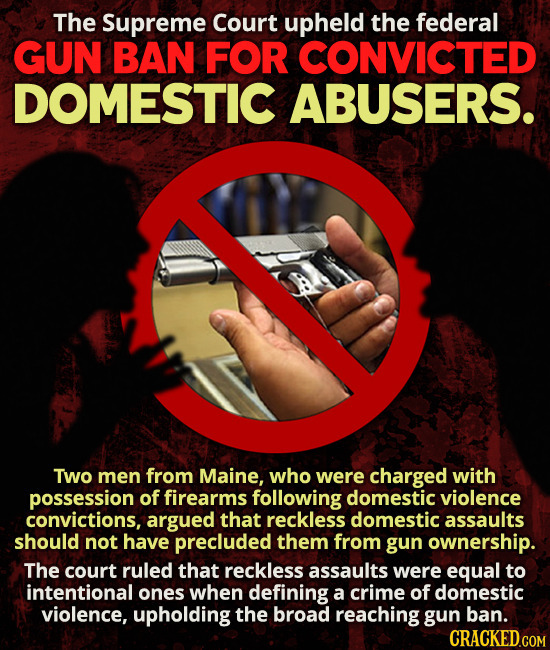 Supreme Court upholds federal gun ban