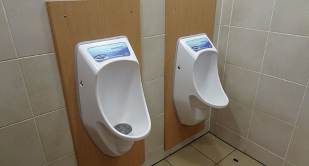McDonald's waterless urinal