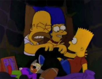 Bart, Homer, and Marge
