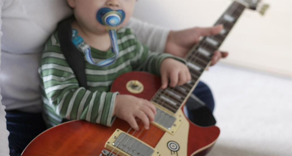 Baby with guitar