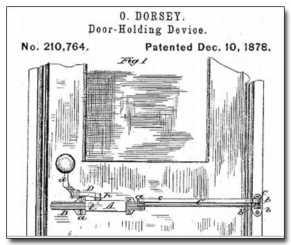 0. DORSEY. Door-Holding Devioe. No. 210,764. Patented Dec. 10, 1878. Figl ()