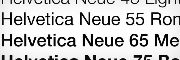 Helvetica Neue 55 Ron Helvetica Neue 65 Me 