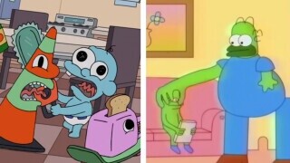 Move Over ‘Family Guy,’ Now ‘Smiling Friends’ is Sorta Beefing With ‘The Simpsons’