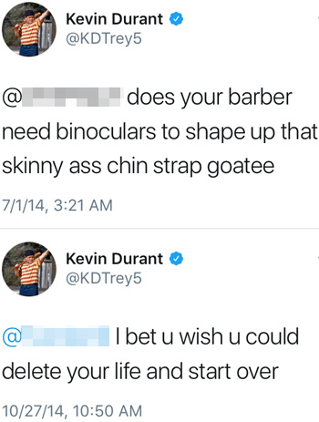Kevin Durant is the NBA's king of the Twitter clap-back. Here's proof. 