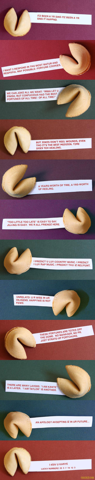 MEDISIN. DOES UF HEELING. FRIENDZ ULUV HAPPYNIS FEWD. APOLOGY AKSEPTINS 