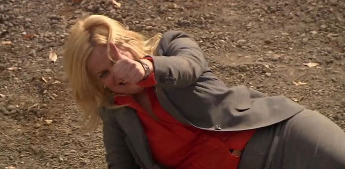 Leslie Knope in the hole