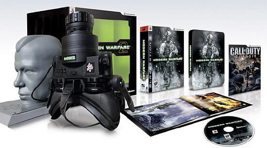 The first Modern Warfare 2's collector's edition came with a whole-ass head and an actual set of Night Vision goggles.