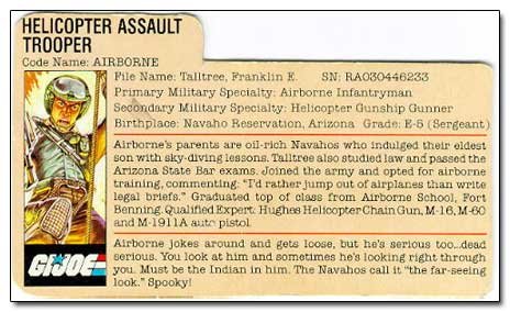 HELICOPTER ASSAULT TROOPER Code Name: AIRBORNE PIIe Name: Talltree. Franklin K SN. RA030446233 Primary Military Specialty: Airborne Infontryman Second