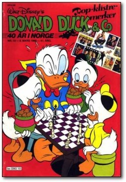 In this issue, Donald poops during a chess match.