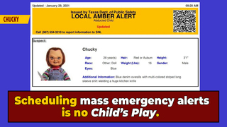 Texas Officials Apologize After Accidentally Sending Chucky Doll Emergency Alert