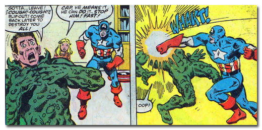 GOTTA...LEAVE! CAP HE MEANSIT. HE CAN Do IT. STOP LIPOUTS COMF HIMS FAST AAck LATER TO WEAITTY DESTROY YOU ALL! OOP! 