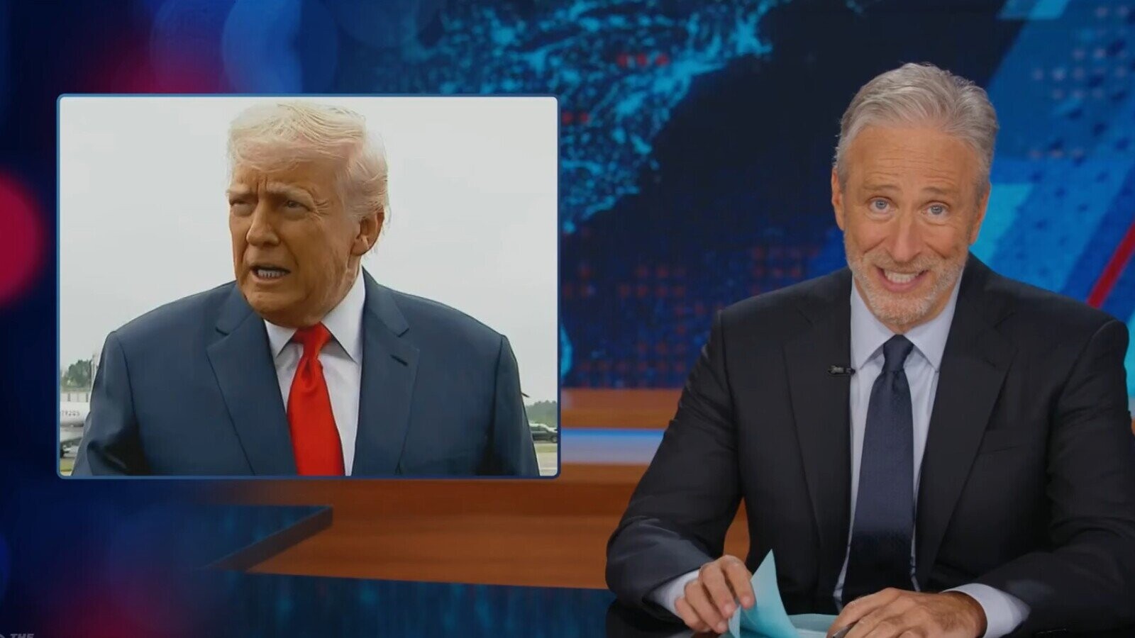 Jon Stewart on Trump’s ‘They Spit, We Hit’ Plan: ‘Protect Hawk Tuah Girl!’