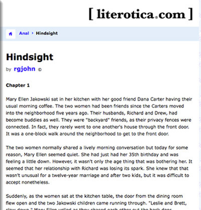 I literotica.com 7 Anal Hindsight Hindsight by rgjohn Chapter 1 Mary Ellen Jakowski sat in her kitchen with her good friend Dana Carter having their u