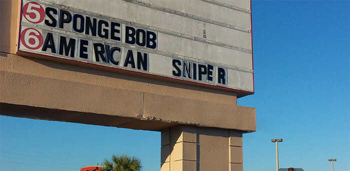 American Sniper theatre marquee