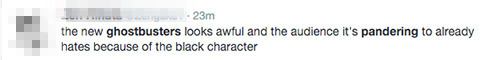 23m the new ghostbusters looks awful and the audience it's pandering to already hates because of the black character 