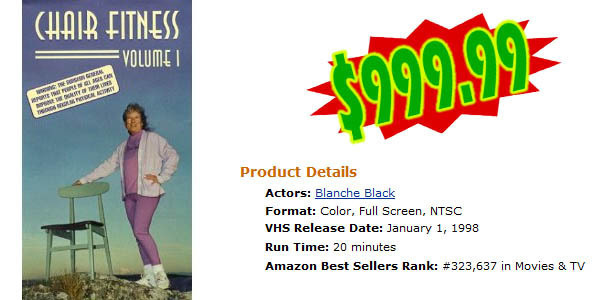 (HAIR FITNESS VOLUME I R 999.99 Bie Aeed erore Product Details Actors: Blanche Black Format: Color, Full Screen, NTSC VHS Release Date: January 1, 199