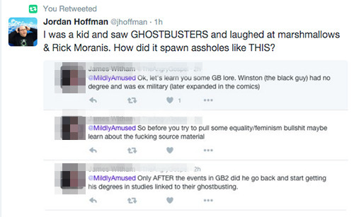 You Retweeted Jordan Hoffman jhoffman 1h I was a kid and saw GHOSTBUSTERS and laughed at marshmallows & Rick Moranis. How did it spawn assholes like T
