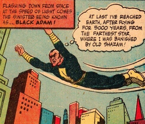 Comic book panel showing DC's Black Adam.
